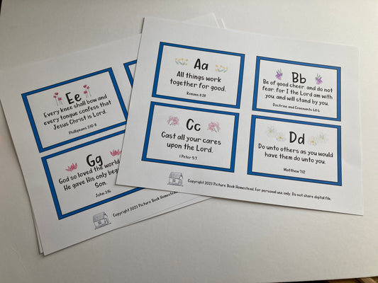 DOWNLOAD- ABC Scripture Cards (Free with ABCs with Jesus Book Purchase)